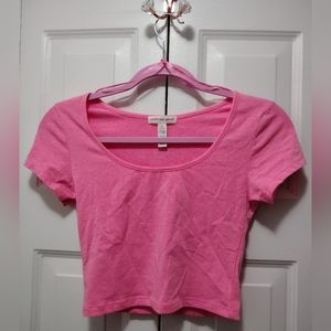 ambiance apparel hot pink cropped tee small 💖